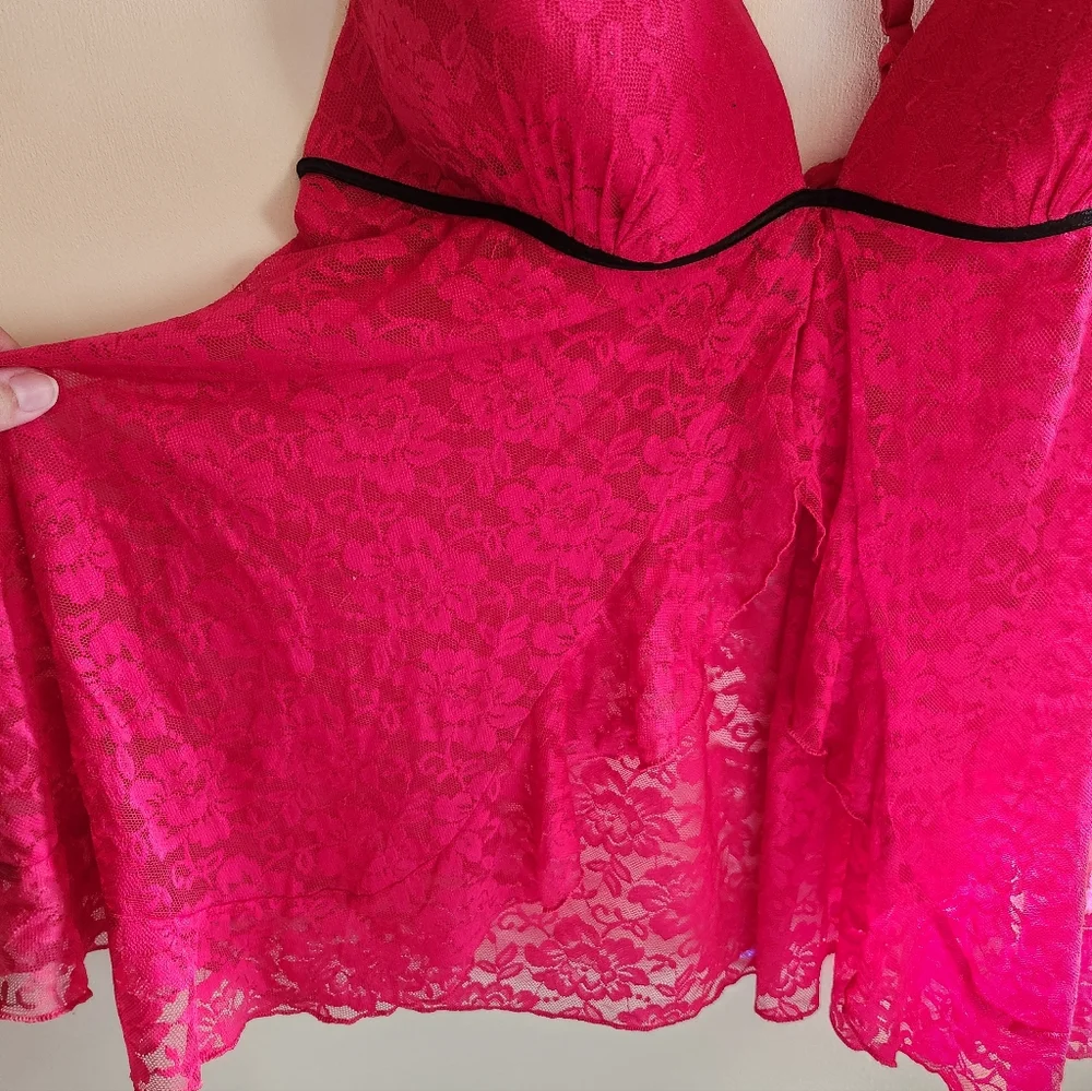 Secret Treasures Lingerie Lace Red 2X